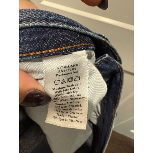 Women’s EVERLANE The Summer Jean Medium Wash Distressed Denim Size 30 Relaxed - Picture 6 of 6